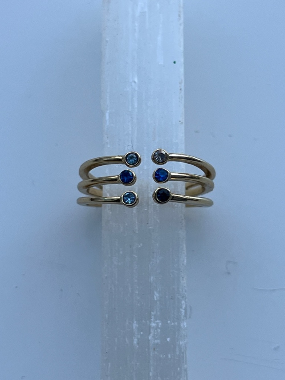 Blue Gemstones Open Ring